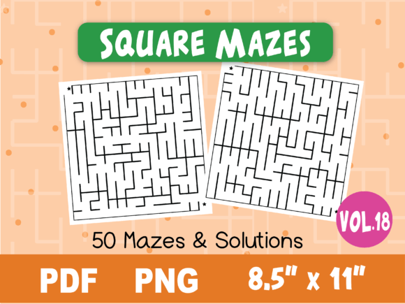 Download Fun Square Mazes for Kids #18 - For kids Collection
