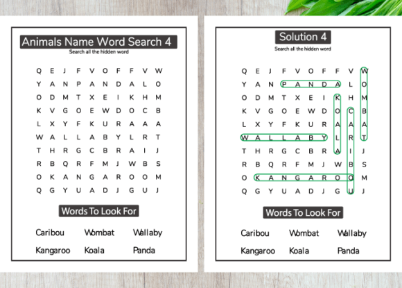 Download Animal Word Search KDP Interior for Kids - For kids Collection