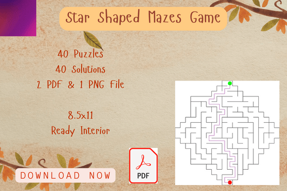 Download Star Maze Puzzles Activity for Kids Book - For kids Collection