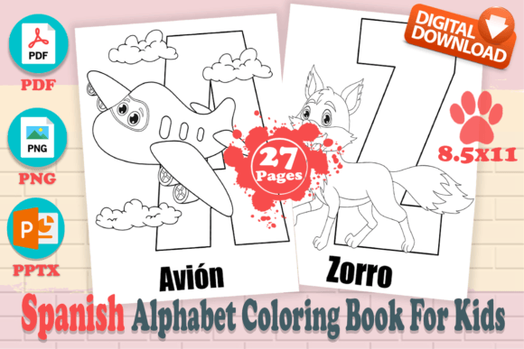 Download Spanish Alphabet Coloring Book for Kids - For kids Collection