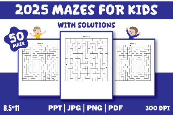 Download 2025 Mazes for Kids Editable Template - For kids Collection