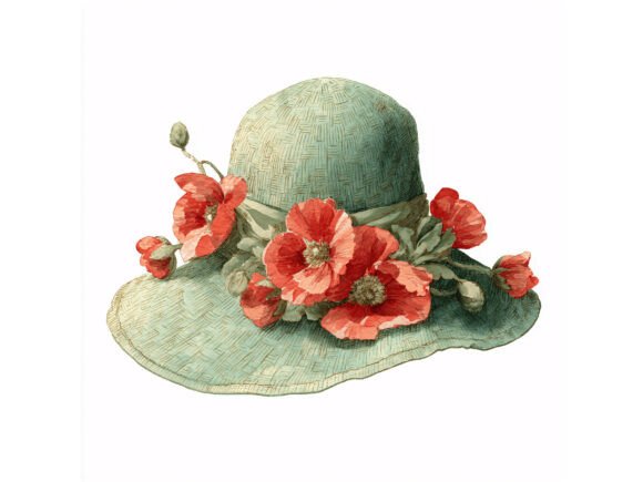 Download 10 JPG Floral Summer Hat Set - Floral Collection