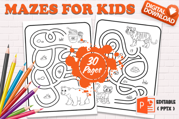 Download Animals Mazes for Kids 3-5 Activity Book - For kids Collection