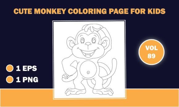 Download Monkey Coloring Page for Kids Book - For kids Collection
