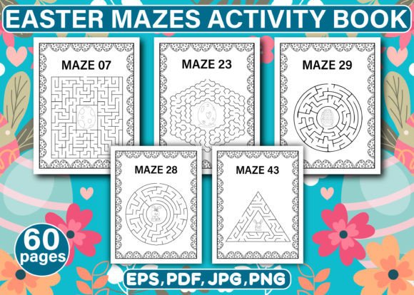 Download Easter Mazes Activity Book for Kids - For kids Collection