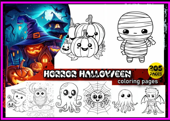Download Horror Halloween Coloring Book for Kids - For kids Collection