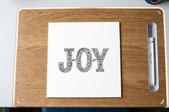 Download Joy Floral Letters Coloring Page - Floral Collection