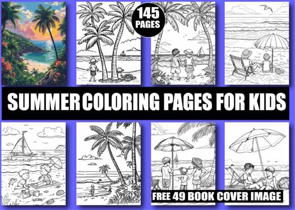 Download Summer Coloring Book for Kids V-5 - Premium Resources