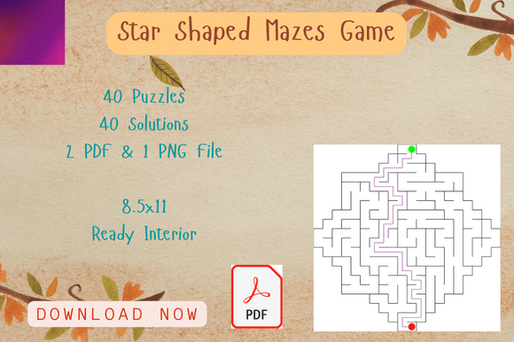 Download Star Maze Puzzles Activity for Kids Book - For kids Collection