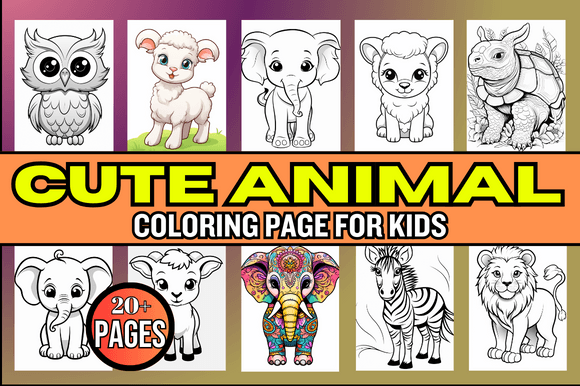 Download Cute Animal Coloring Page for Kids - For kids Collection