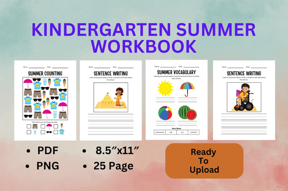 Download KINDERGARTEN SUMMER WORKBOOK for Kids - For kids Collection