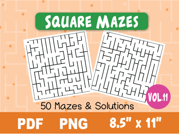 Download Fun Square Mazes for Kids #11 - For kids Collection