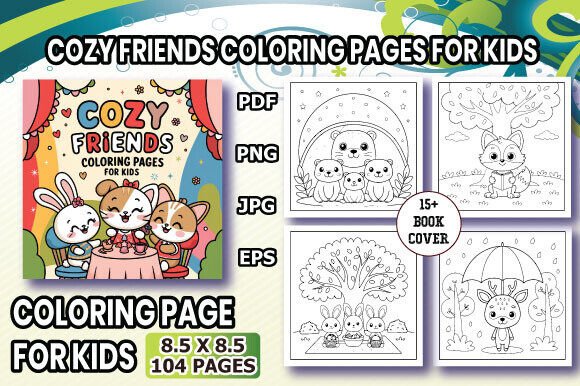 Download Cozy Friends Coloring Pages for Kids - For kids Collection