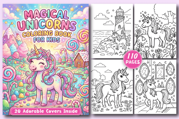 Download Magical Unicorns Coloring Book for Kids - For kids Collection