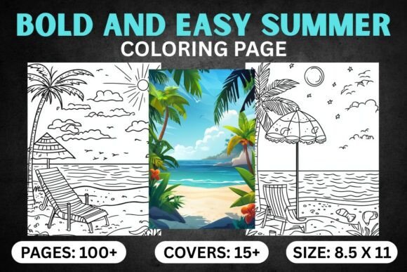 Download Bold and Easy Summer Coloring Book Pages - Summer coloring book Collection