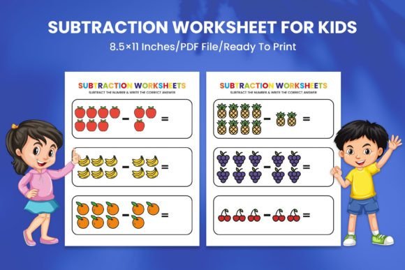 Download Subtraction Worksheet for Kids - For kids Collection