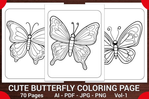 Download CUTE BUTTERFLY COLORING PAGES for KIDS - For kids Collection