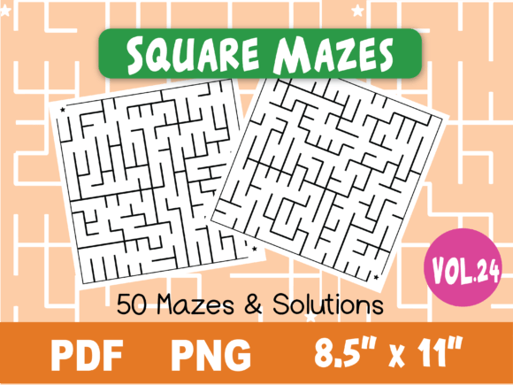 Download Fun Square Mazes for Kids #24 - For kids Collection