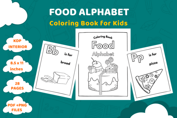 Download Food Alphabet Coloring Book for Kids - For kids Collection