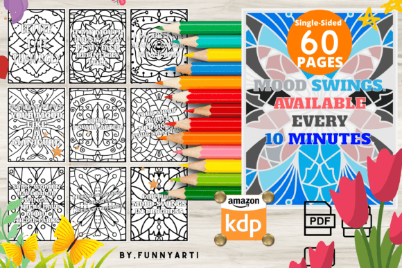Download Mood Swing Coloring Pages KDP INTERIOR - Premium Bundle
