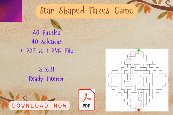 Download Star Maze Puzzles Activity for Kids Book - For kids Collection