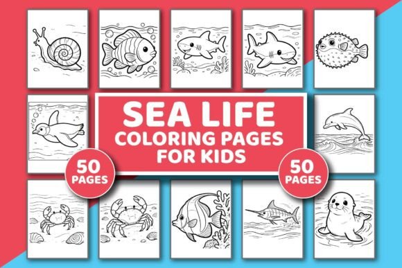 Download Cute Sea Life Coloring Pages for Kids - For kids Collection