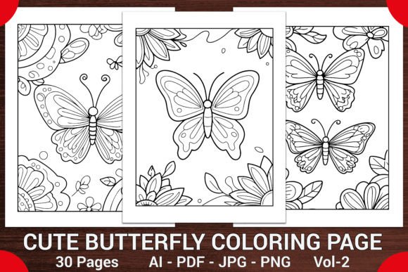 Download CUTE BUTTERFLY COLORING PAGES for KIDS - For kids Collection