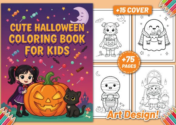 Download Cute Halloween Coloring Book for Kids - For kids Collection