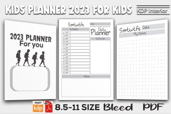 Download Kids Planner 2023 for Kids Kdp Interior - For kids Collection