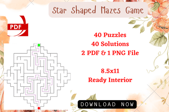 Download Star Maze Puzzles Activity for Kids Book - For kids Collection